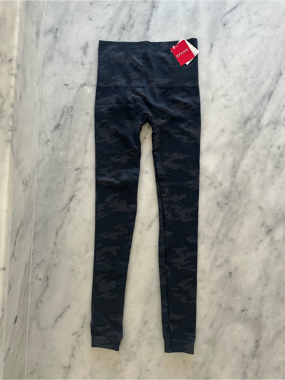 SPANX Women’s Navy Black Camo High-Rise Leggings